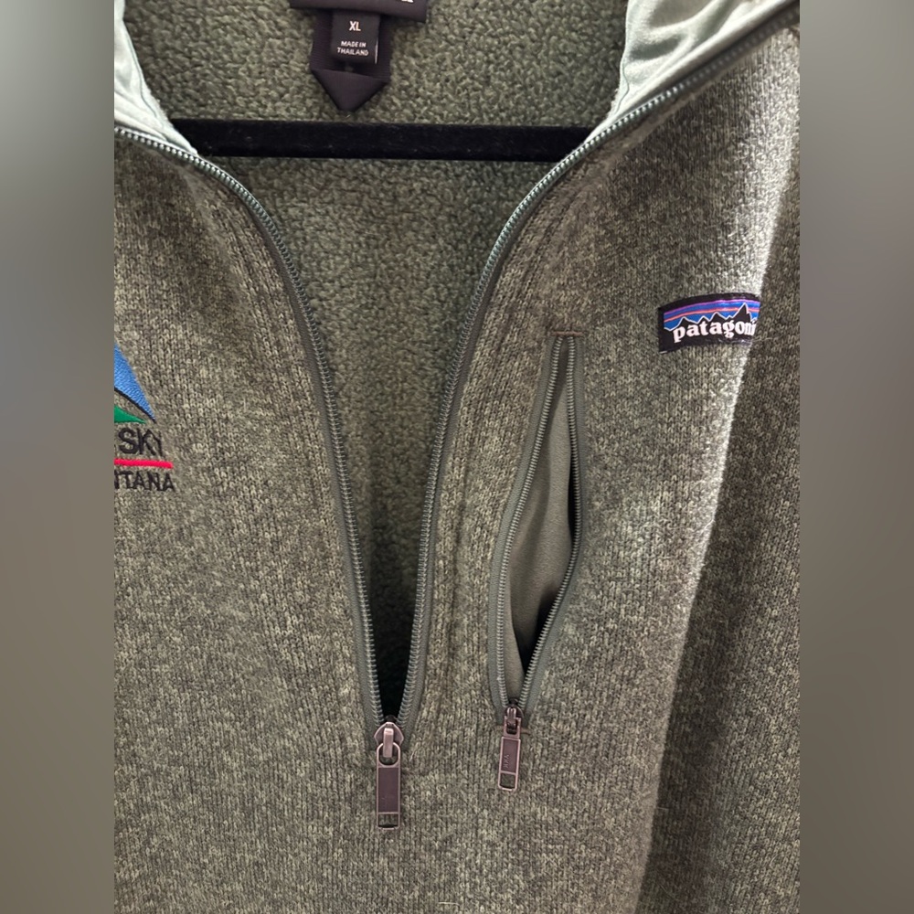 Patagonia Men's Zip-Up Sweater in Forest Green - Picture 4 of 8